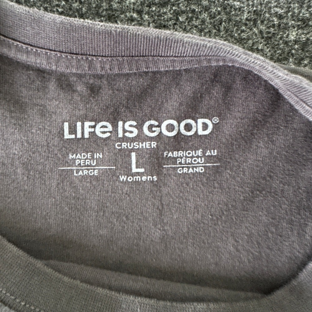 Life is Good Womens Crusher Tee L Gray Cactus U Cant Touch This Graphic T-Shirt - Picture 3 of 6